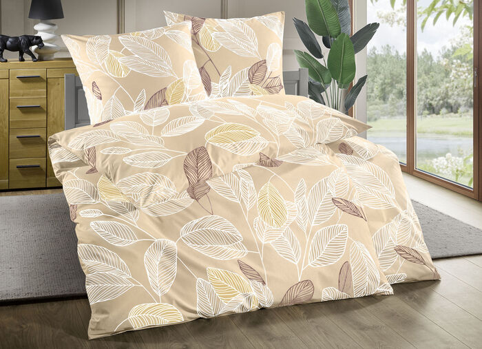 Beidseitig bedruckte Bettwäsche-Garnitur 