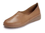 ELENA EDEN Slipper aus Rind-Nappaleder COGNAC