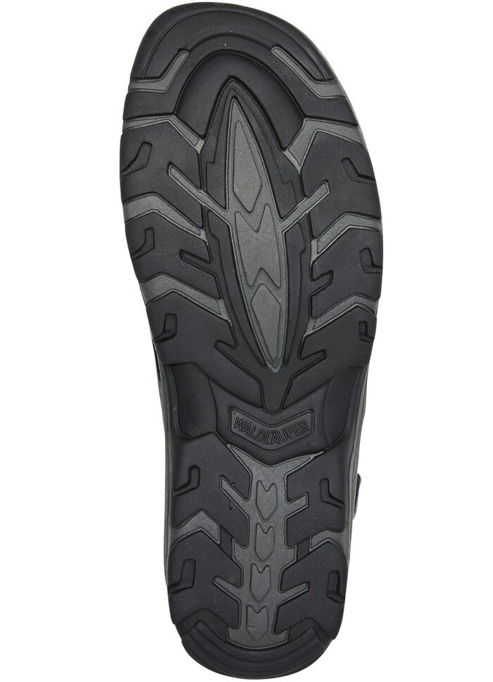 Waldl&auml;ufer, sportliche Damen-Sandalen, Weite H, mit herausnehmbarem Fu&szlig;bett JEANS-HELLGRAU