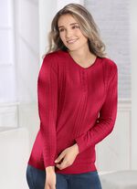 Pullover in Feinstrick ROT
