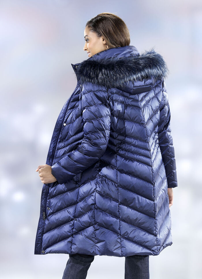 Daunenmantel mit 2-Wege-Reißverschluss SAPHIRBLAU