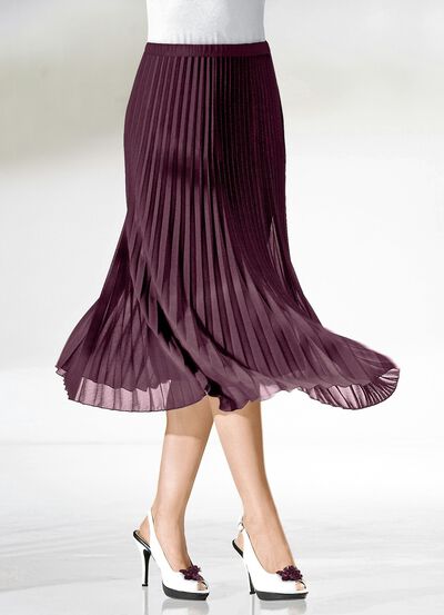 Rock mit Sonnenplissee-Falten 