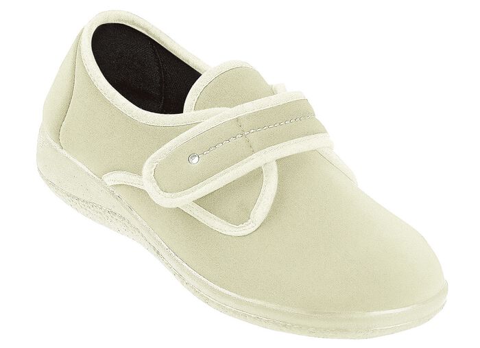 Klettslipper Josephine in Weite H für den kräftigen Fuß BEIGE