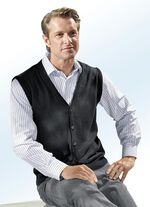 Gilet in 3 Farben mit durchgehender Knopfleiste 