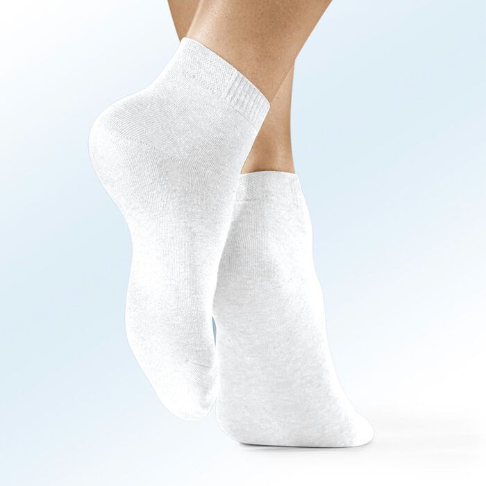 Sechserpack Socken in verschiedenen Farbstellungen 6X WEISS