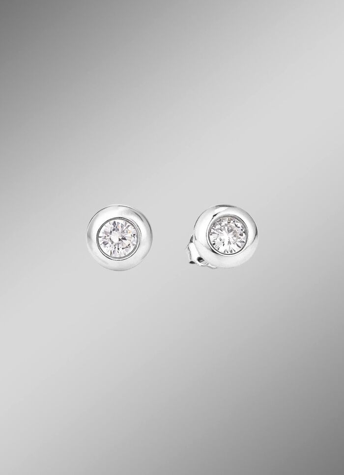 Elegante Ohrstecker mit synth. Zirkonia 