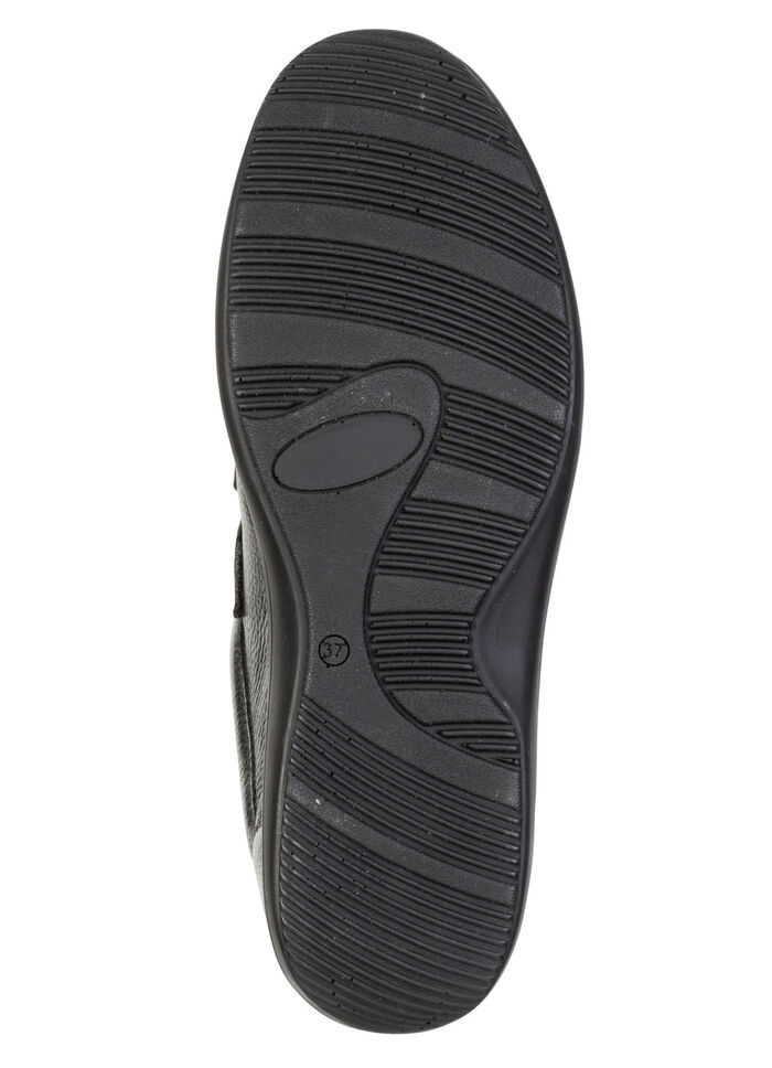 ELENA EDEN, bequeme Damen-Slipper, Weite H, mit herausnehmbarem Fu&szlig;bett SCHWARZ