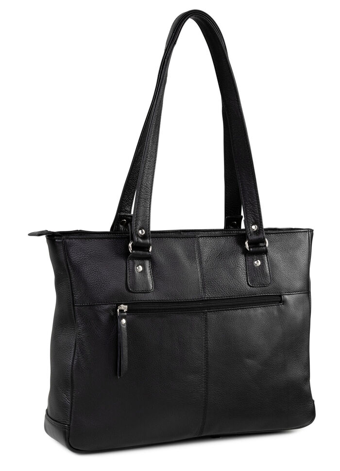 Laurina, Tasche, Damen, mit zwei Umhängeriemen SCHWARZ