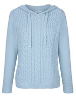 Kapuzenpullover mit Rippenabschl&uuml;ssen 