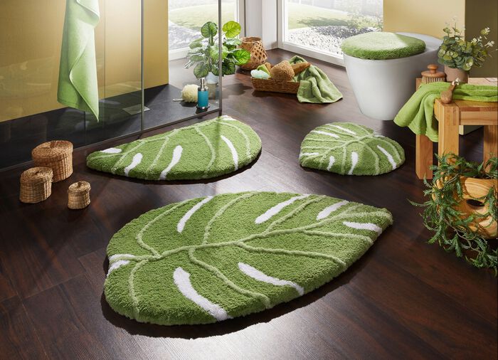 Barfu&szlig;weiche Badgarnitur in Supersoft-Qualit&auml;t GR&Uuml;N