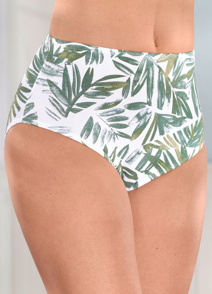 Viererpack Slips mit h&uuml;bschem Floraldessin 