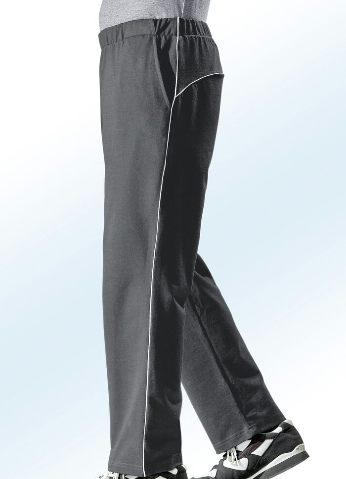 Freizeithose mit Zierpaspeln ANTHRAZIT
