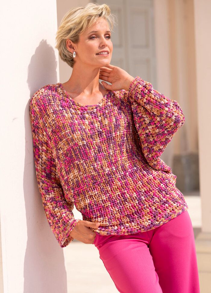 Pullover aus hochwertigem B&auml;ndchengarn 