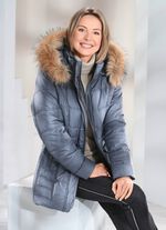 Jacke mit abnehmbarer Kapuze RAUCHBLAU