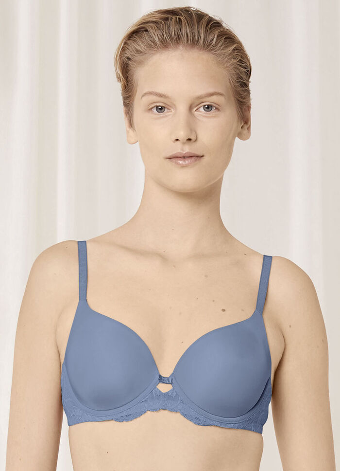 Triumph Amourette-Bügel-BH mit elastischer Spitze INDIGOBLAU