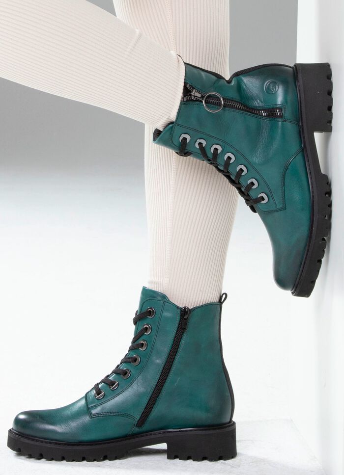 Remonte, modische Damen-Stiefeletten, Winterschuhe, Weite G, mit herausnehmbarem Fu&szlig;bett PETROL