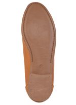 Andrea Conti, schicke Damen-Ballerinas, Weite G, mit herausnehmbarem Fu&szlig;bett COGNAC