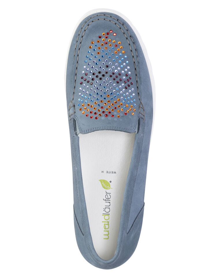Waldläufer Mokassin-Slipper mit bunten Glitzersteinchen besetzt JEANS