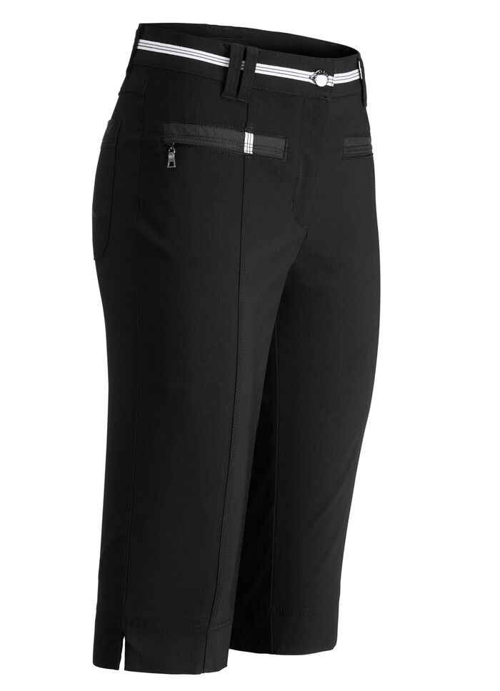 Aufwendig gearbeitete Bermudas SCHWARZ