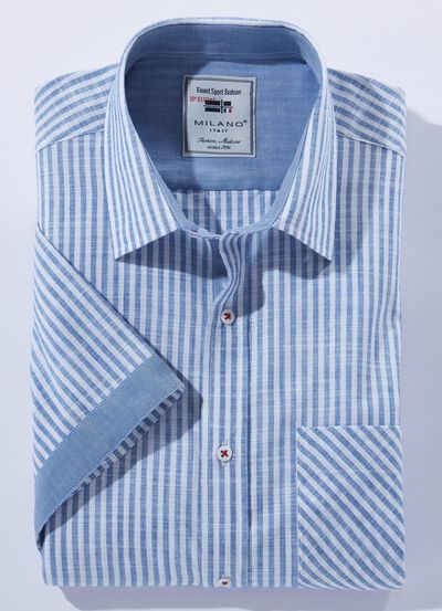 Gestreiftes "Milano Italy"-Hemd in 4 Farben 