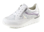 Waldläufer Schnür-Sneaker mit Metallic-Prägung WEISS-EISGRAU-FLIEDER