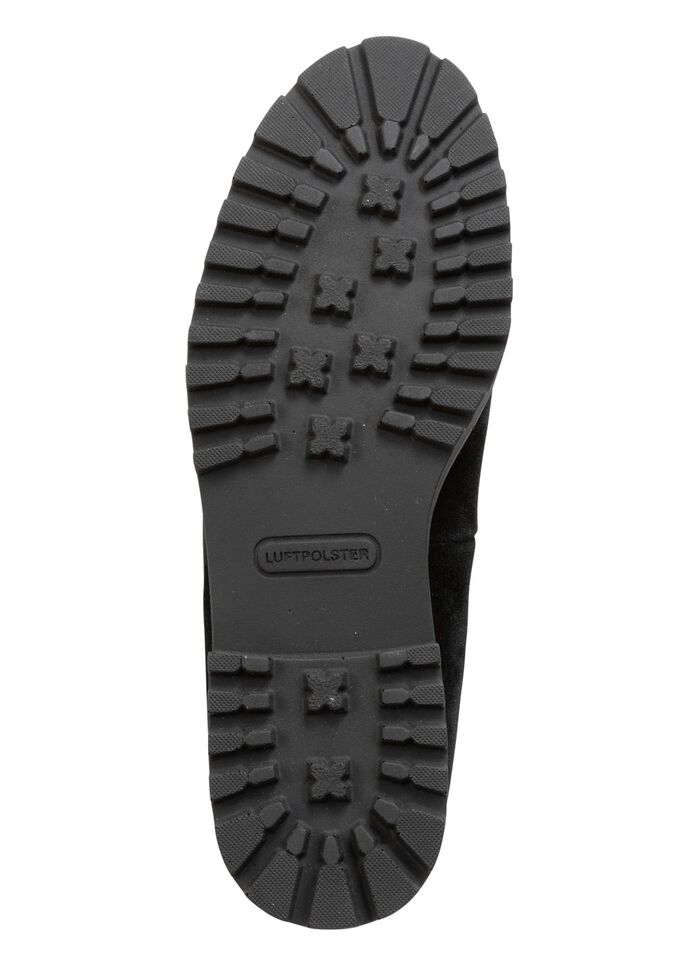 Waldl&auml;ufer, elegante Damen-Ballerinas, Weite H, mit herausnehmbarem Fu&szlig;bett SCHWARZ