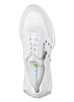 Waldläufer Sneaker mit Nietenbesatz WEISS-EISGRAU