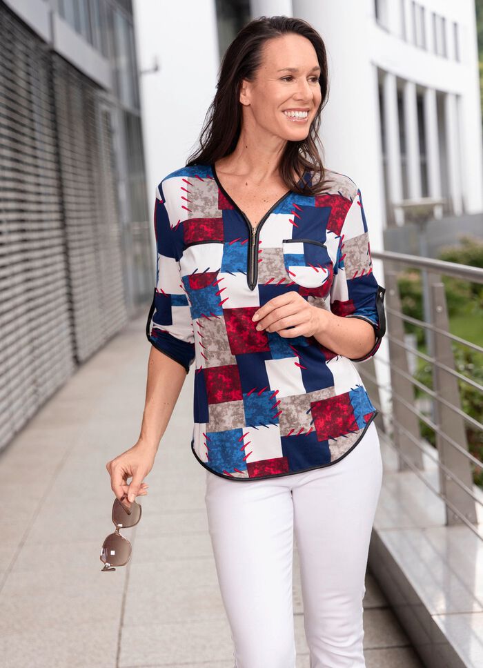 Shirt-Tunika in tollem Dessin 