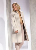 Kurzmantel mit abnehmbarem Schal CREME