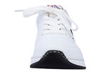Rieker, stylische Damen-Sneaker, Weite H, mit herausnehmbarem Fußbett WEISS-SCHWARZ