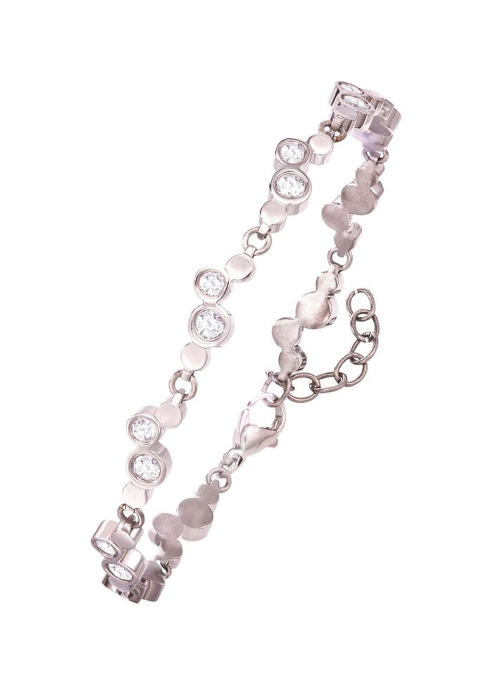 Armband aus Titan mit synth. Zirkonia 