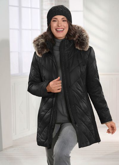 Jacke mit abnehmbarer Kapuze 