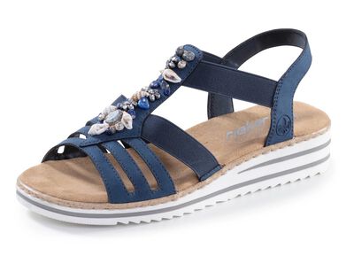 Rieker, edle Damen-Sandalen, mit Riemchen und Elastikbandagen 