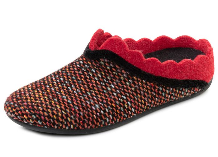 Laurina, klassische Damen-Hausschuhe, mit herausnehmbarem Fu&szlig;bett 