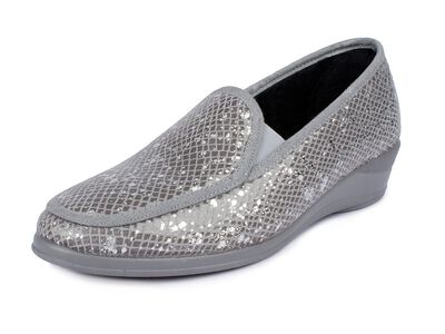 Mokassin in eleganter Kroko-Optik 