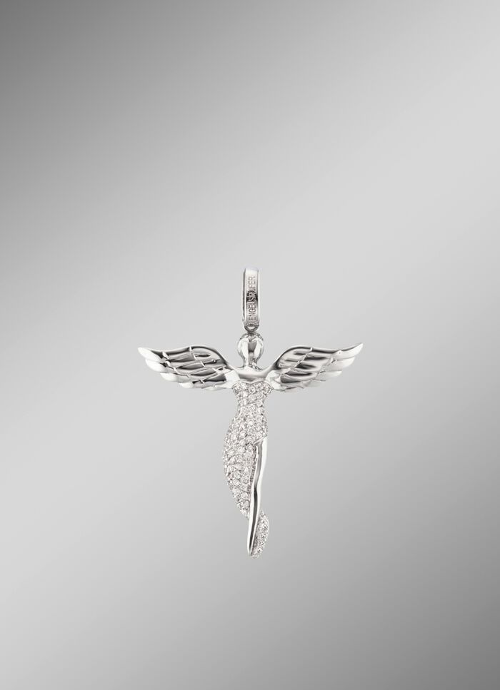 Schutzengel Anh&auml;nger mit Zirkonia 