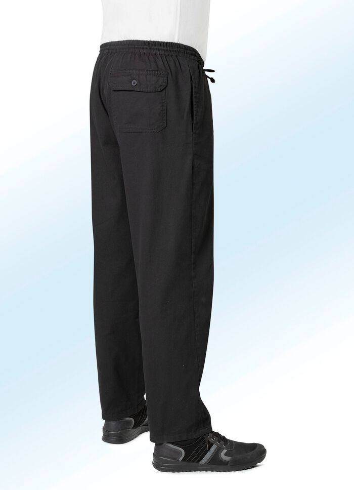 Schlupfjeans mit Gummibund und Kordelzug in 4 Farben SCHWARZ