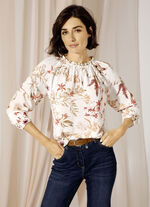 Schlupfbluse mit Floralprint 