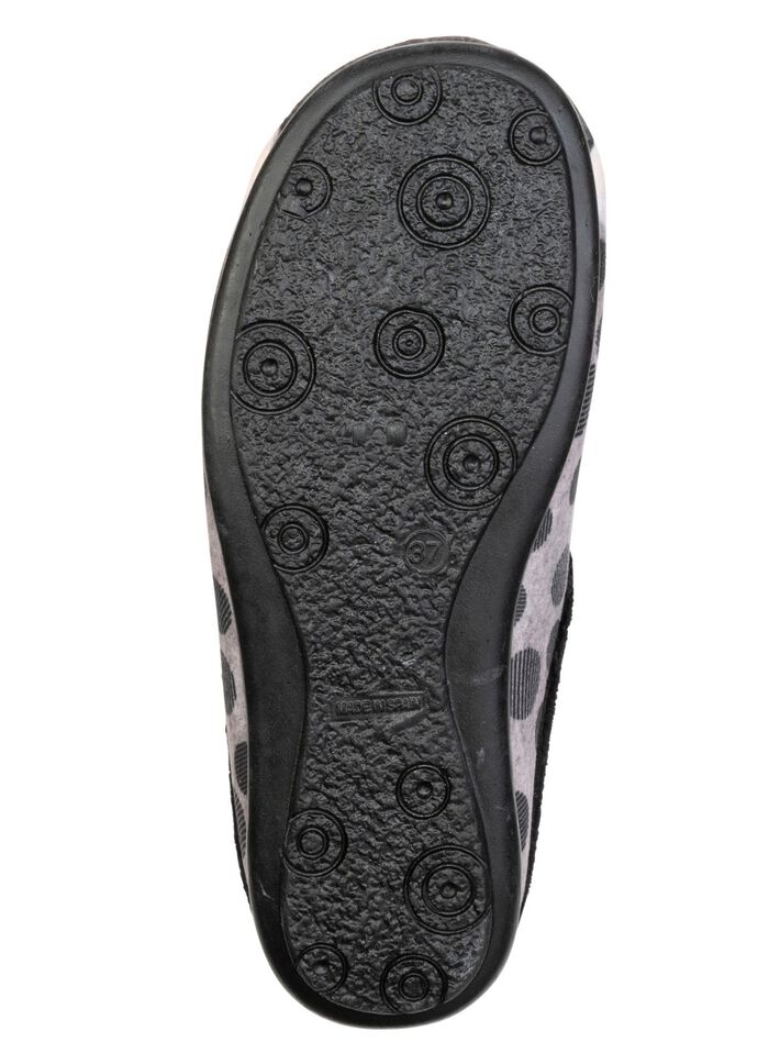 Laurina, klassische Damen-Hausschuhe, mit Katzen-Motiv SCHWARZ-MULTICOLOR