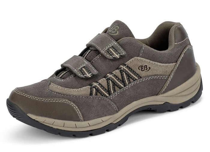 Sportliche Herren-Slipper, mit herausnehmbarem Fußbett TABAK-TAUPE