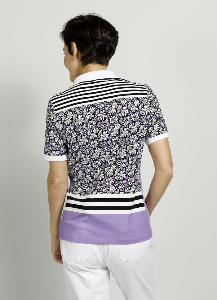 Poloshirt mit Allovermuster 