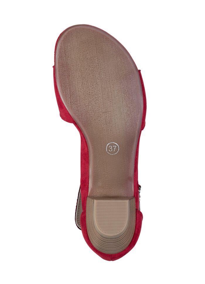 Andrea Conti, schicke Damen-Sandaletten, mit Klettspange ROT