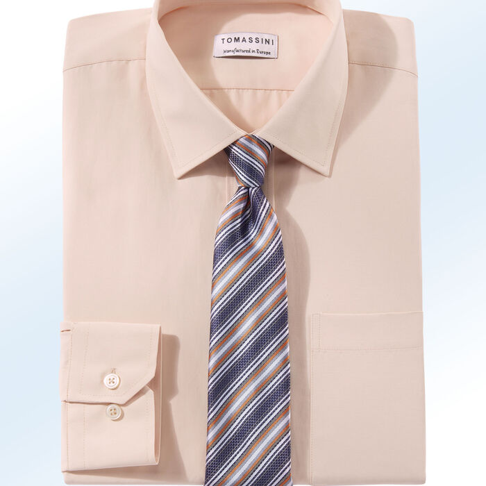 "Milano Italy"-Hemd mit Brusttasche in 5 Farben APRICOT