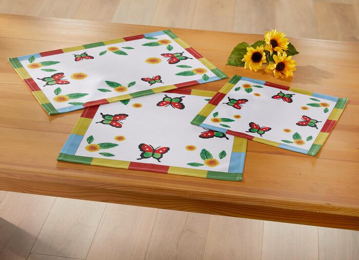 Bunte Tisch- und Raumdekoration WEISS-BUNT