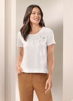 Shirt  mit edler Lochstickerei 