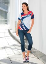 Shirt mit silberfarbenem Glanzdruck 