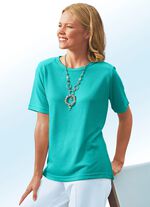 Shirt in 13 Farben mit kurzen &Auml;rmeln SMARAGD