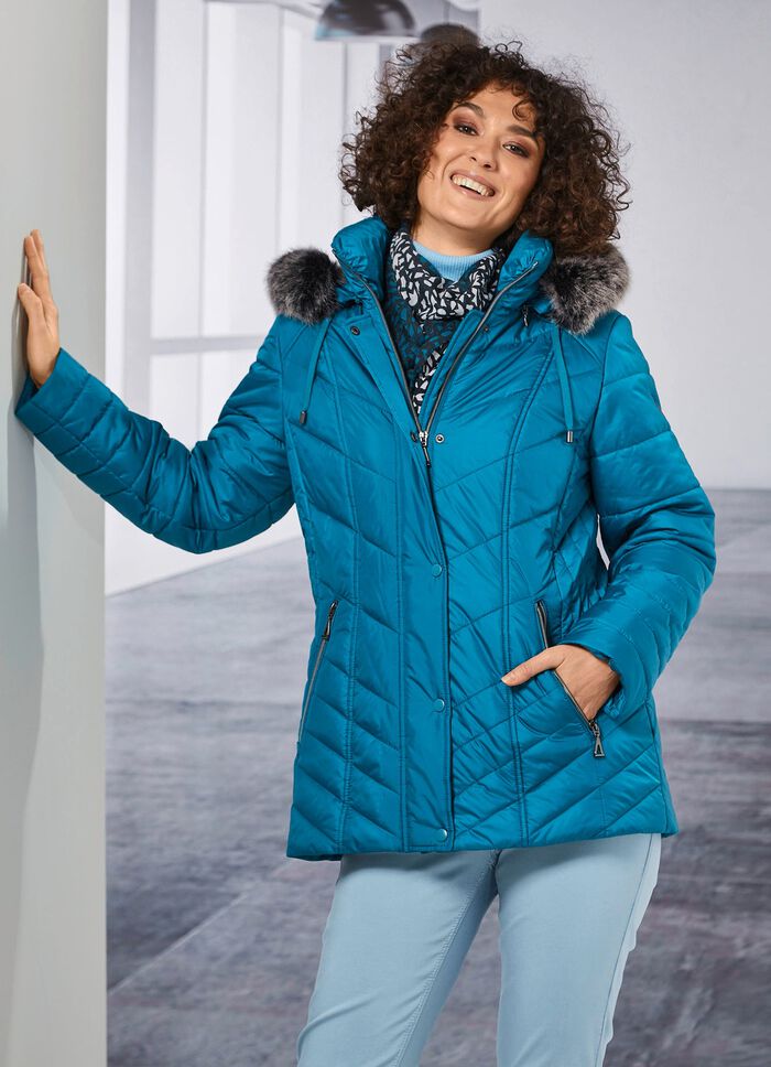 Jacke mit abnehmbarer Kapuze PETROL