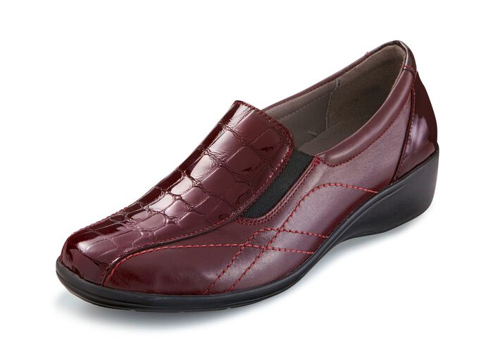 ELENA EDEN, komfortable Damen-Slipper, mit herausnehmbarem Fu&szlig;bett BORDEAUX