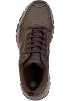 Atmungsaktive Herren-Schnürschuhe, mit Klimamembrane DUNKELBRAUN